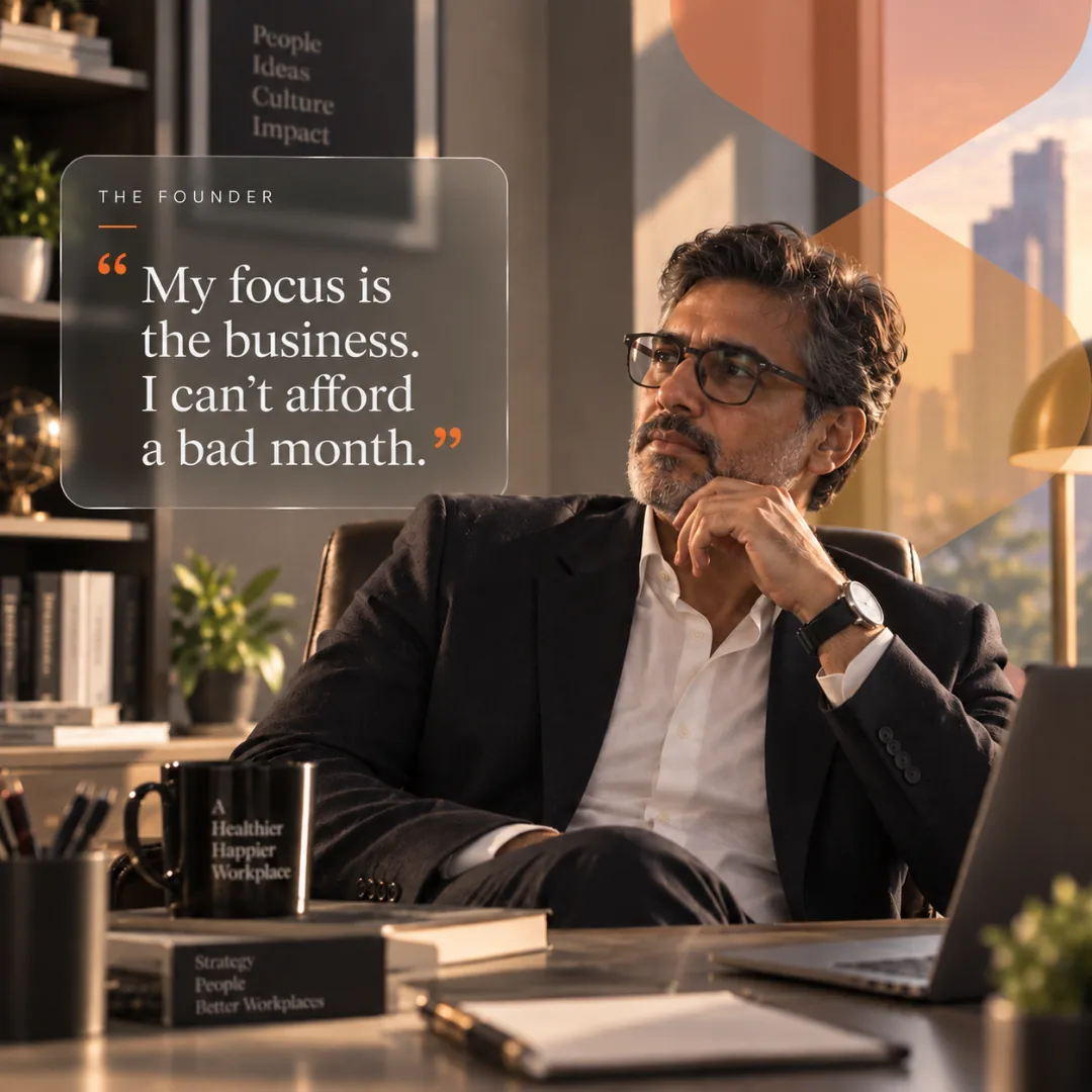 The Founder: “My focus is the business. I can’t afford a bad month.”